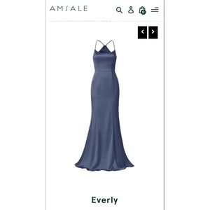 Amsale everly slate 12 dress
